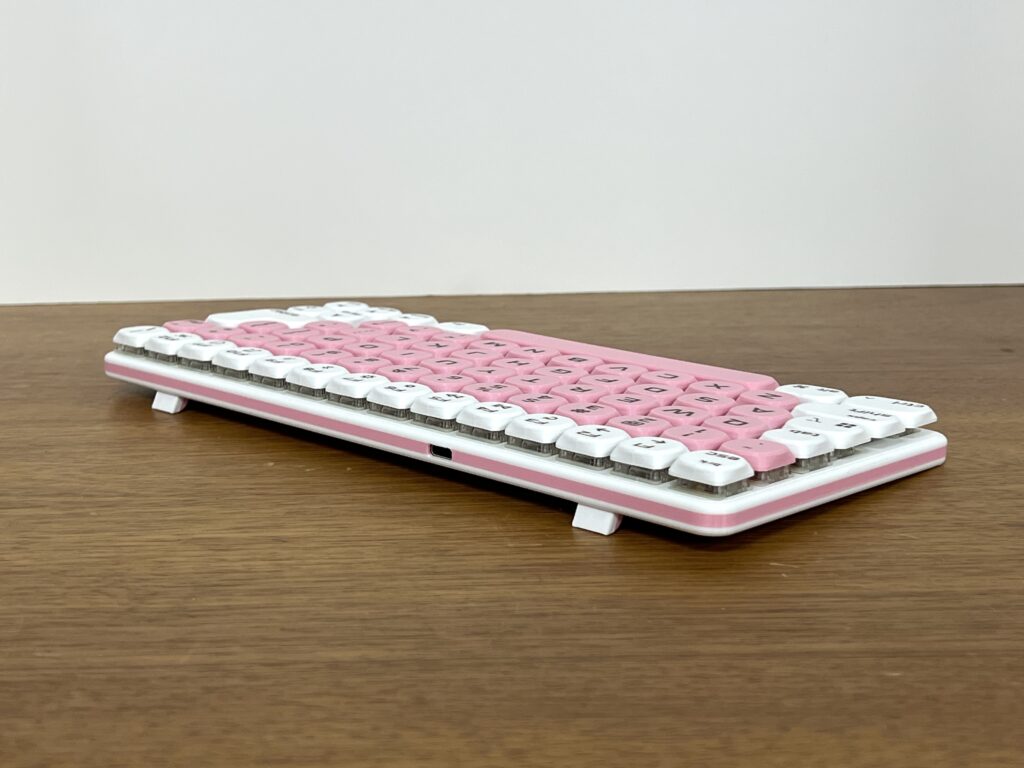 Mini Mighty Keyboard, Cherry Blossom v2 — rear three-quarter view